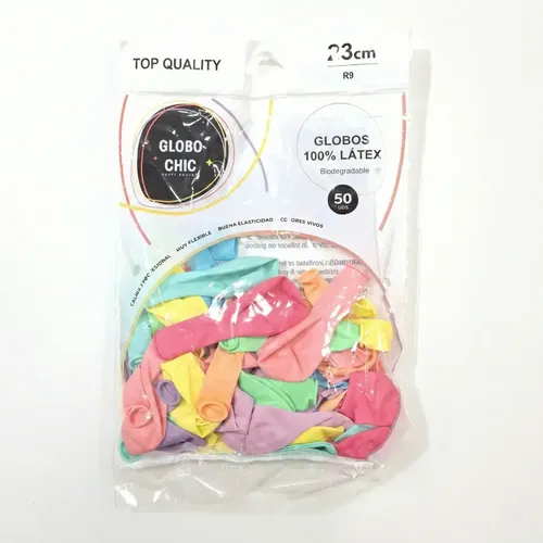 Globos de látex surtidos número de 25 cm - 8 unidades por 1,10 Globos de látex surtidos número de 25 cm - 8 unidades por 1,10