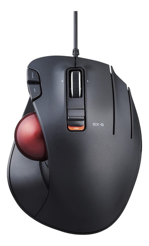 Elecom Ex-g - Raton De Trackball Con Cable, Control Ergonomi
