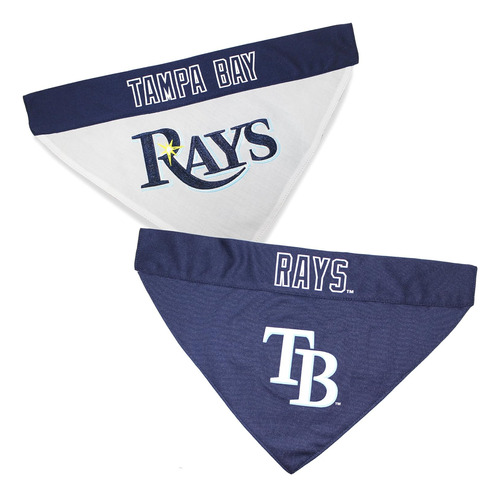 Ray3217lxl Mlb Tampa Bay Rays Reversible Pet Bandana, L...