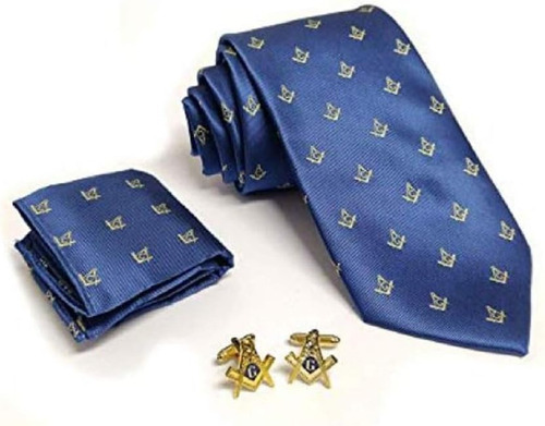 Set De Corbata, Pañuelo Y Gemelos Masónicos, Nsc103