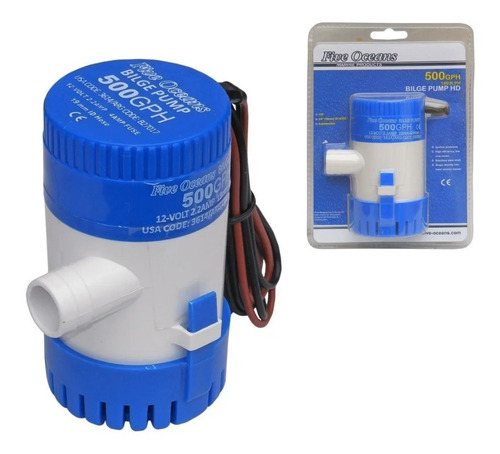Imagen 1 de 5 de Bomba De Achique Eléctrica 500 Gph 12 V Lanchas Nautica