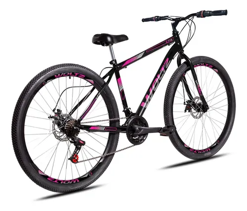 Bicicleta Aro 29 Woltz Ltz 21 Marchas Freios Mecânicos Cor Preto E