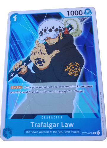 Trafalgar Law Shichibukai Warlord St One Piece Carta Bandai