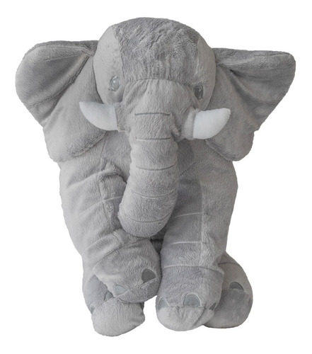 Almofada Elefante Pelúcia 62cm Travesseiro Bebê Frete Grátis