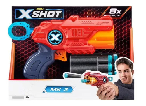 Pistola Lanza Dardos X-shot Mk 3 Roja