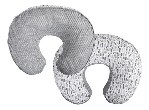 Boppy Cojín De Lactancia Lux Doble Textura Pinceladas color Gris