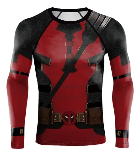 Mq Playera Deportivo Hombre Deadpool & Wolverine Manga Larga