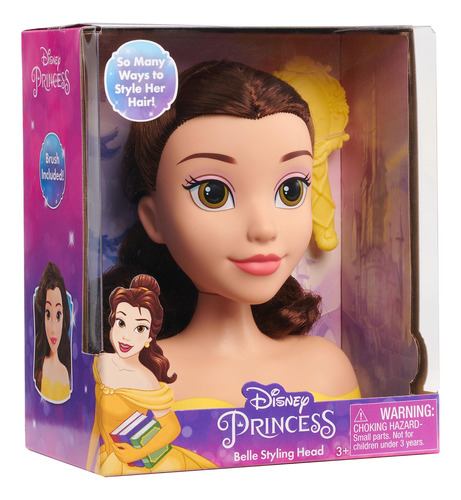 Just Play 2pc Beauty And The Beast Girls Mini Styling Head .