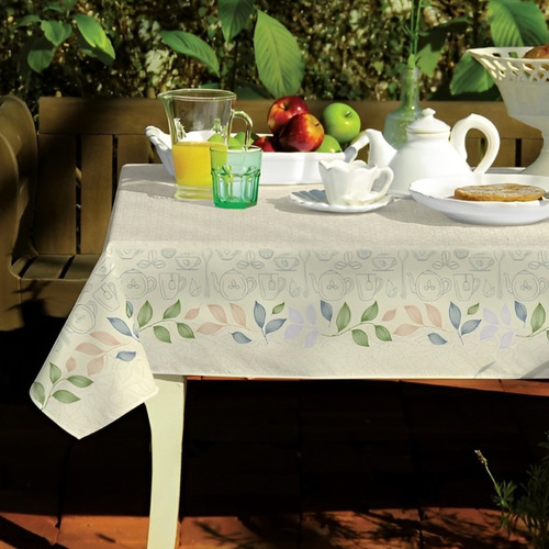 Toalha De Mesa Pop Quadrada 4 Lugares Salvia 140x140m Lepper
