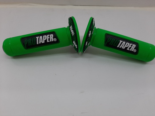 Puños De Moto Pro Taper En Color Verde Con Negro