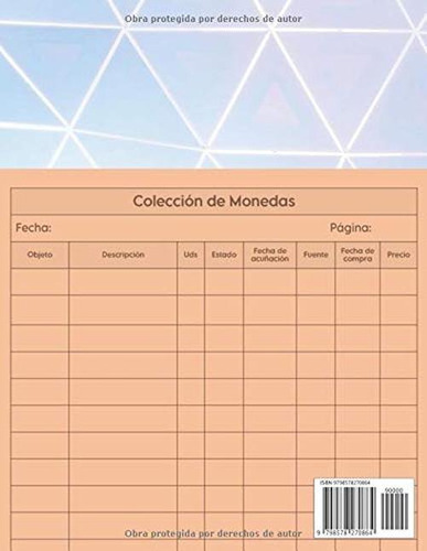 Inventario Numismatico: Cuaderno Para El Registro De Monedas