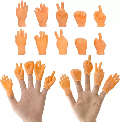 wunderlin Tiny Hands on Sticks - Baby Mini Finger Hands 6.25 Inch Long  Funny
