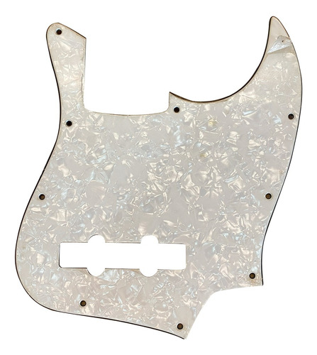 Pickguard Bajo Jazz Bass Blanco Nacarado Diestro 4 Cuerdas