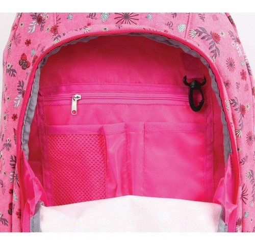Imagem 4 de 5 de Mochila Capricho Rosa 11001 Flower Escolar