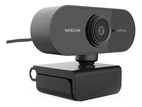 Webcam Full Hd 1080p Usb Computador Câmera Com Microfone Cor Cinza-escuro