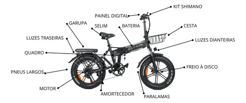 Bicicleta Elétrica Dobrável Hammer 1000w Sem Cnh E Econômica