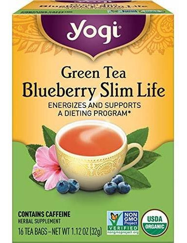 Caja De Tè Yogi Tea - Green Tea Blueberry Slim Life (paquet