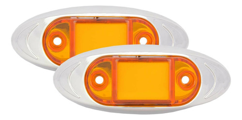 Set De 2 Plafones Laterales Led Gel Luz Ámbar Tunelight