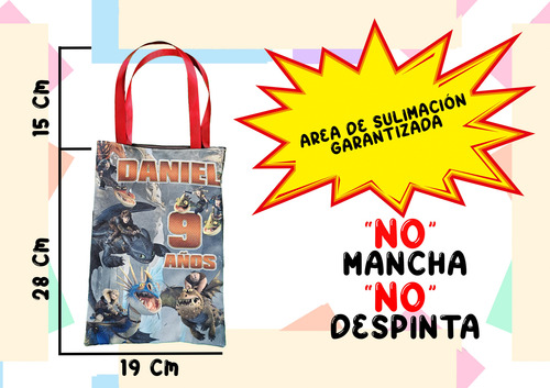 25 Dulceros Bolsas Recuerdos Bolo Como Entrenar A Tu Dragon Negro Como Entrenar A Tu Dragon Modelo 3