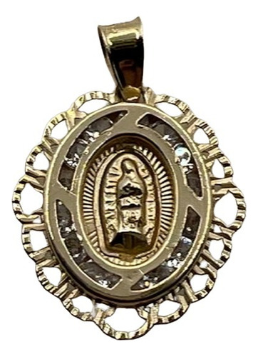 Medalla Dije Con Bisel De Encaje De La Virgen De Guadalupe