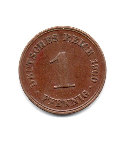 Alemania Imperio Moneda 1 Pfennig Año 1900 A Km#10