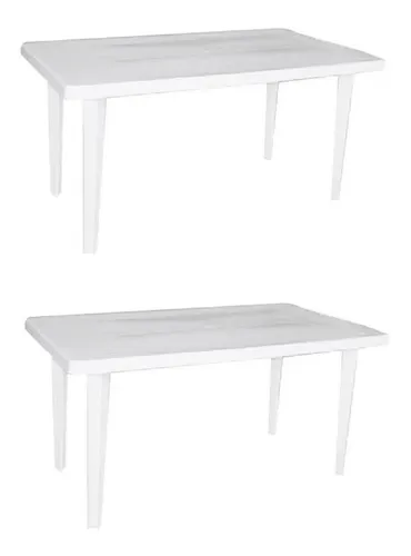 2 Mesas Plastico Rectangular 1,40 Metros Colombraro