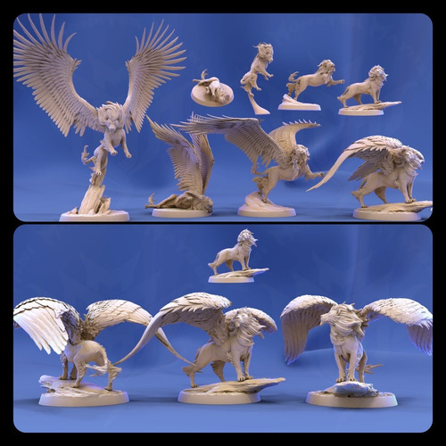 Archivo Stl Mini Monster Celestial Lion Impresoras 3d H057