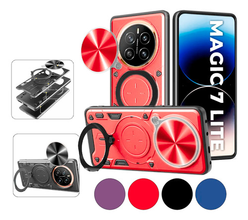 Funda Para Honor Magic 7 Lite Jiashang Uso Rudo Anillo Rojo Jiashang