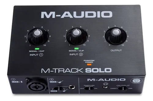 comprar Interface De Áudio M-audio 2 Canais M-track Solo Usb Preto 5V