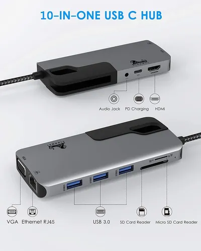 Adaptador Usb C A Hdmi Ethernet Rj45 Macbook Usb Win