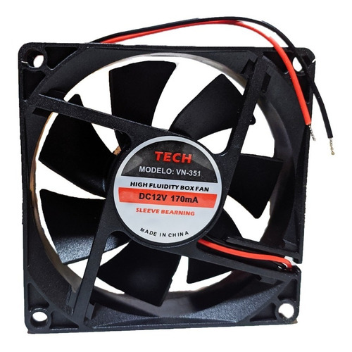 Imagen 3 de 6 de Ventilador 12v 8x8 Cms Con Rejilla / Eleco