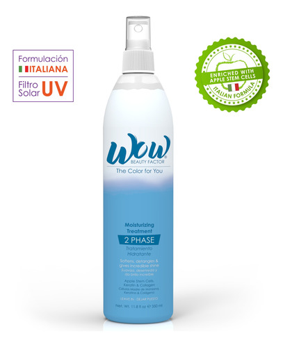 Wow 2 Phase Treatment 350ml, Suaviza, Desenreda Y Da Brillo