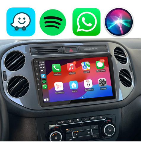 Kit Multimidia Carplay 9p Tiguan 09 10 11 12 13 14 15 16 17