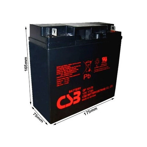 Bateria 12v 17ah Csb No Break Apc Sms Gp12170