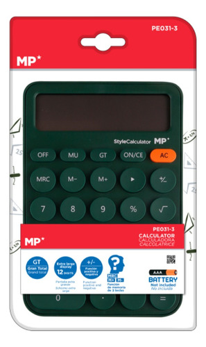 Paquete De Ahorro De Calculadora Style Verde Oscuro 1ud Mp