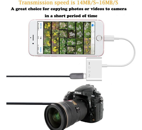 4 In 1 Sd Tf Usb To Lightning Camera Reader Adapter Ios 13