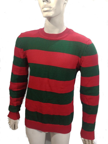 Sweater Rayado Freddy Kruegger Hombre Talles Especiales