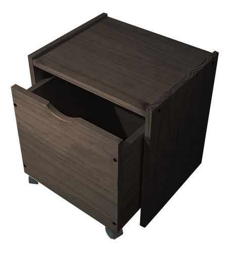 Baul Organizador Juguetero Cajon Ruedas Moderno Madera Color Nogal Zorzal