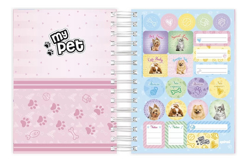 Diary 2024 Spitz My Pet Diary, 176 páginas, funda de oficina personal, color rosa