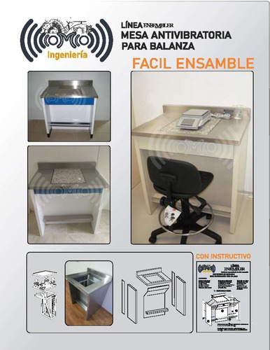 Mesa Para Balanza Analítica - Antivibratoria Facil Armado
