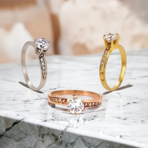 Anillos de compromiso de oro 10k sales