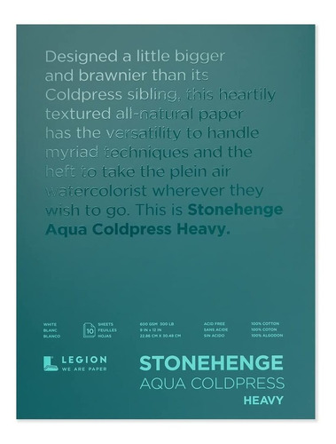 Stonehenge Aqua Bloque De Acuarela Pesado, 300 Libras, Prens