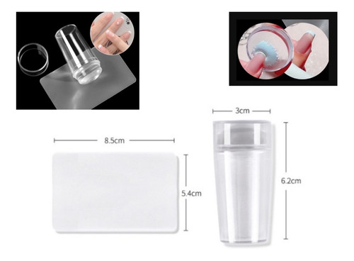 Imagem 4 de 4 de Carimbo De Unha Para Francesinha: Silicone Transparente