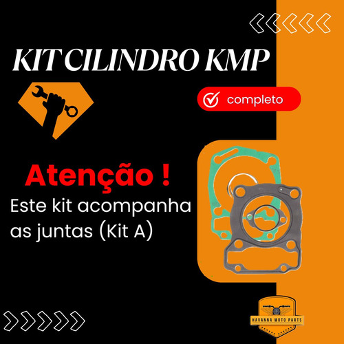 Kit Cilindro Cb 300 (09-15) Pistão Anéis E Juntas Kmp