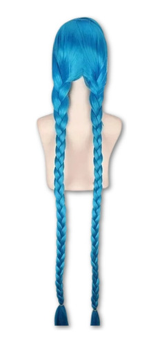 Peluca Jinx League Of Legends Cosplay Lol Trenzada
