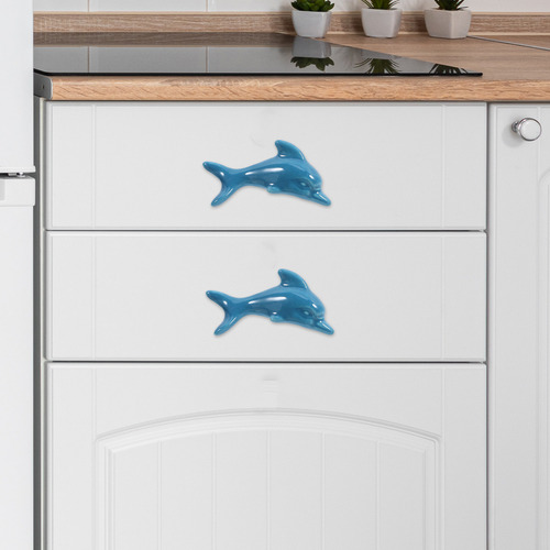 Pomos De Puerta Con Forma De Delfín, 2 Unidades, Duraderos,