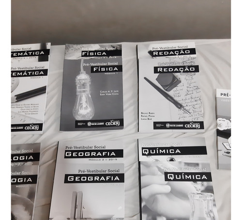 Kit Coleção De Livros Estudos Para Enem E Vestibulares Pré-vestibular Social Com Todas As Matérias Do Ensino Médio Módulo 1 E 2 Com Caderno De Exercícios