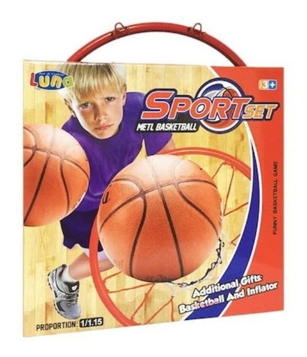 Aro De Basketball Para Niño +pelota+ Inflador 1.15 