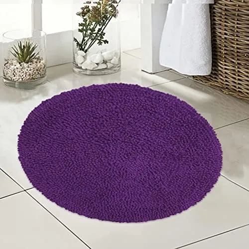 Chardin Home Berenjena (púrpura) Alfombra De Baño Redonda