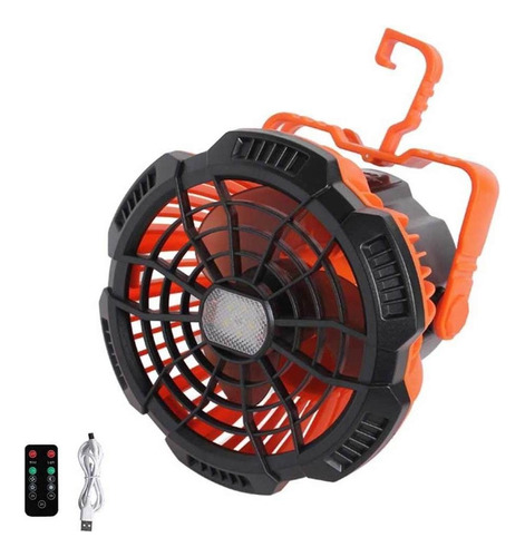 Ventilador De Camping Portátil Recargable Con Gancho En L